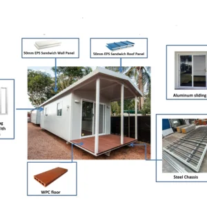 KLW-750 320sqft Prefab Cabin with Bathroom & Kitchen