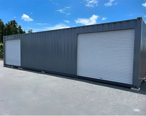 Shipping Container with Dual Roll-Up Side Doors COR-TEN Steel